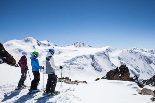 Skifahrer Am Pitztaler Gletscher